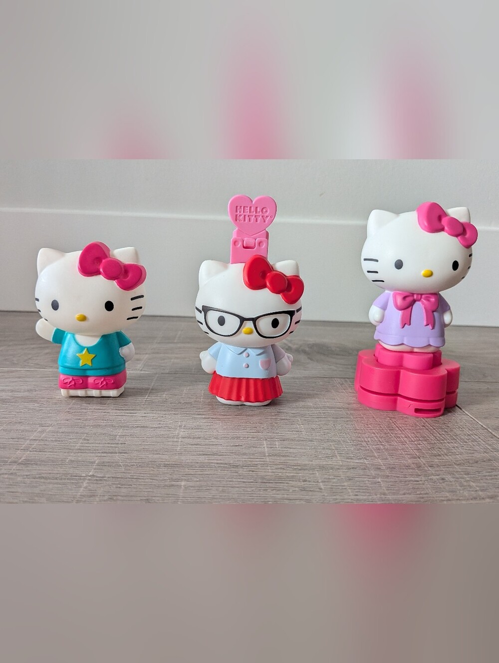 McDonalds Happy Meal Toy Hello Kitty Stationary Sticker Ruler Heart Punch 2015